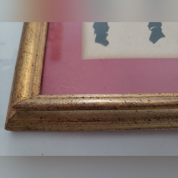 Vintage Framed Silouettes, set of 2, used - Picture 2 of 7